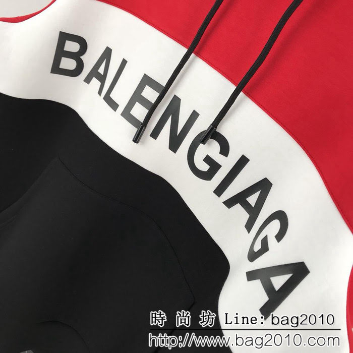 BALENCIAGA巴黎世家  18ss秋冬新款 撞色拼接 太空棉連帽衛衣 ydi1001